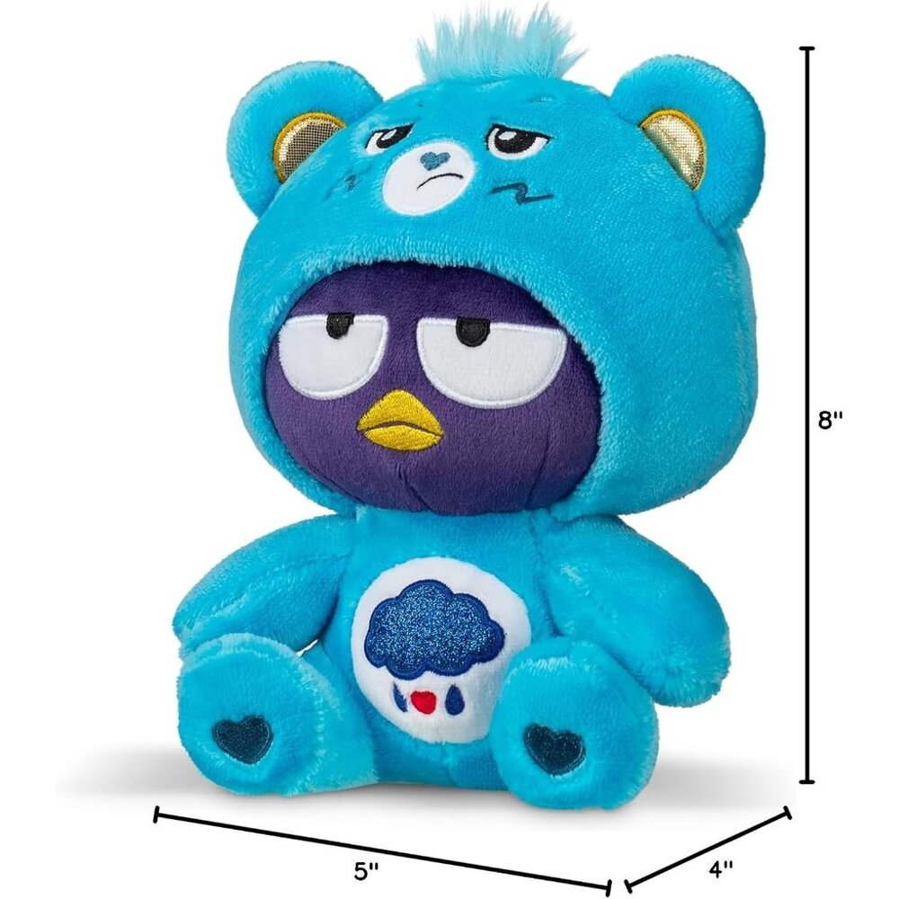 Badtz-Maru Dressed As Grumpy Bear 8" Fun-Size Plush Blue Soft Huggable Bestie - Picture 3 of 6